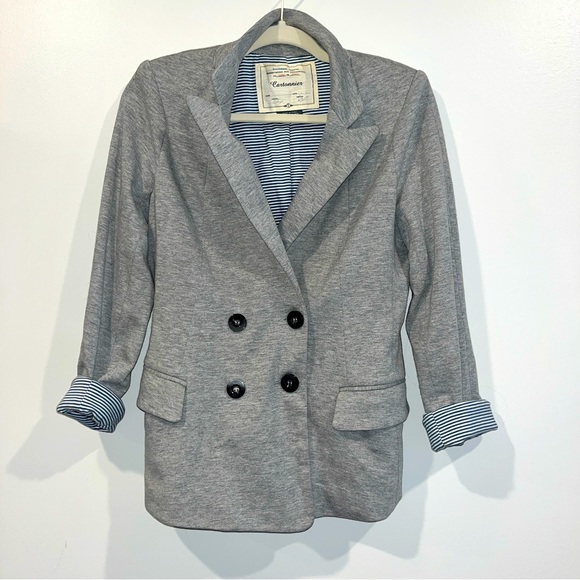 Anthropologie Jackets & Blazers - Anthropologie Cartonnier lined thick grey jersey blazer S